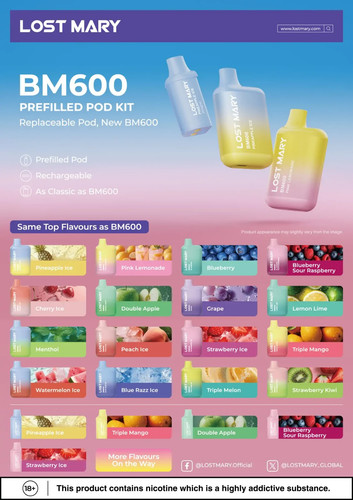 Lost mary bm600 puffs - mary,