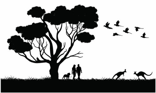 Large australian sticker - large, for