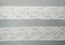 Vintage White Patterned Stretchy Lace Trim 4.5cm x 2m-Sewing Craft Dance Costume