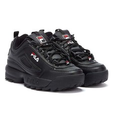 Fila Disruptor II Premium Leather Black/White/Fila Red Trainers