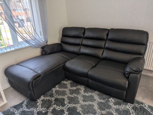 Faux leather chaise recliner - chaise,