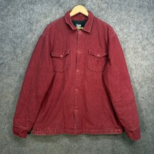 Stussy x Patta Jacket Mens Size UK XL Burgundy Wine 100% Cotton Button Up Chore