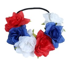 Red White Blue Flower Crown