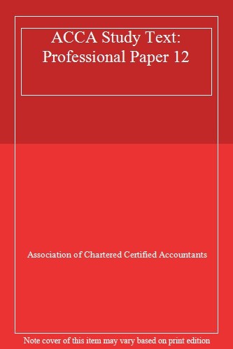 Acca study text professional - acca,