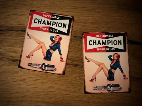 Champion stickers pinup - 2x,