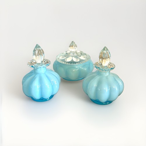 Fenton blue glass - fenton, dresser
