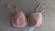 32D PEACH  BOUX AVENUE UNDERWIRED RITA  PADDED BLACONETTE BRA BNWOT