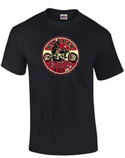  Bobber old school Lucky 13 Round Style  Motorcycle Printed T Shirt in 6 Sizes