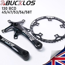 130BCD Crankset 6/7/8/9/10 Speed Folding Bike Chainring 45-58T 170mm Crank Arm