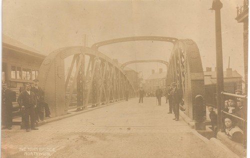 Northwich the town bridge - bridge, by