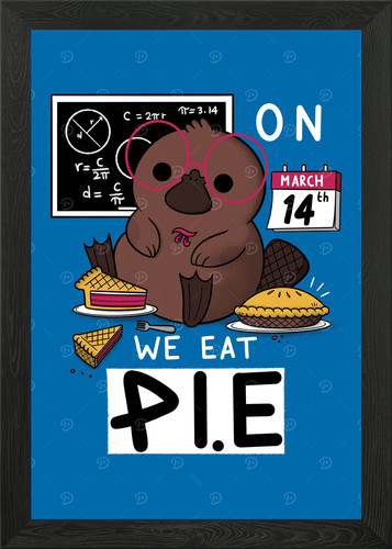 Platy framed wall - pi, art