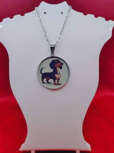 Dachshund necklace stainless - dachshund,