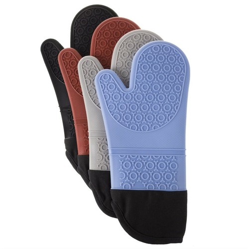 Oven mitts pair heat - pair, resistant