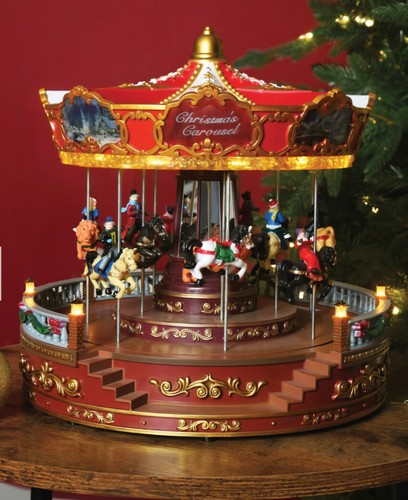 Christmas led musical carousel - led,