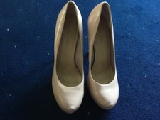 New Look High Stiletto Patent Dusky Pink COURT Shoes Size 6 12.5cm/5” heel