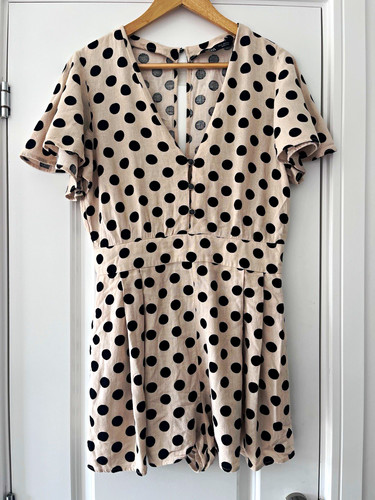 Zara beige black - black, polka