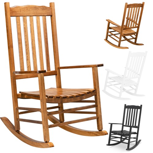 Wooden rocking chair - chair, porch