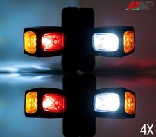 4x 12V 24V LED Red White Amber