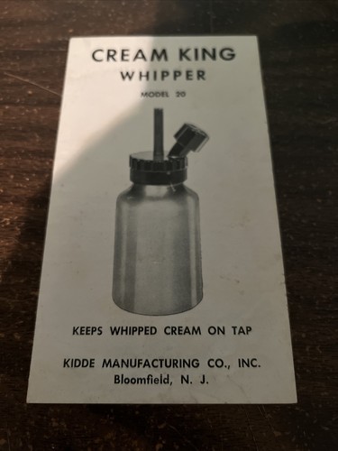 Bottle cream king - cream, whipper