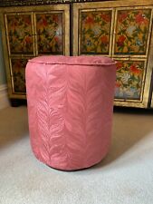 Superb Ex Display George Smith Baby Drum stool Red Wine Silk Feather rrp £1400