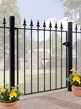 WROUGHT IRON METAL GARDEN SIDE GATE Roman 2ft6” - 3ft4"