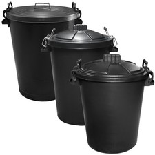 110l 85l 50l black dustbin