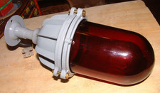 COUGHTRIE SW10 LAMP / LIGHT PORCH RECORDING STUDIO / DARK ROOM RED GLASS GLOBE