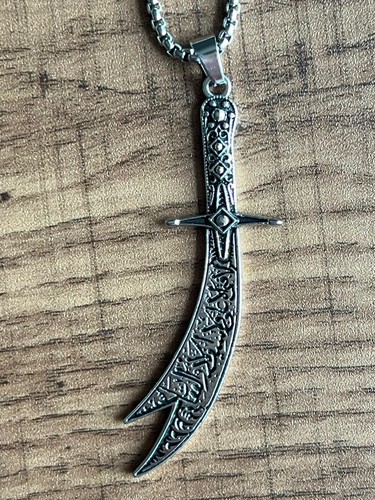 Silver tone sword - silver,