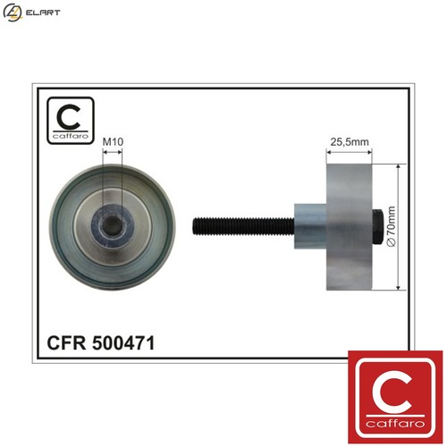 Deflectionguide pulley vribbed - deflectionguide,