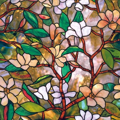 Floral privacy window film - window,