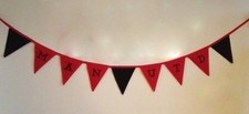 Football fabric bunting banner - fabric,