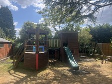 Kids Climbing Frame, Swings, Slide, Treehouse, Den, Fireman Pole, Monkey Bars
