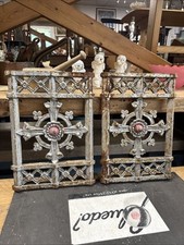 Antique Victorian Salvaged Cast Iron Vent Grill Alter Grave Rail Ecclesiastical