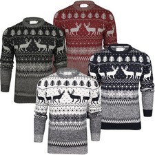 Xact Mens Nordic Reindeer Xmas / Christmas Jumper