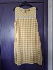 NEXT YELLOW WHITE CHECK LINEN