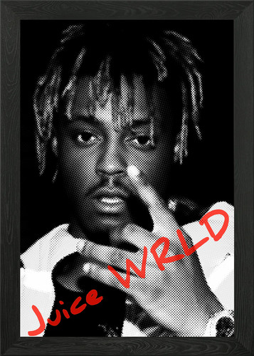 Juice wrld portrait framed - portrait,
