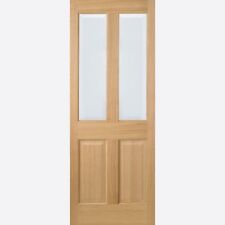 LPD Internal Oak Richmond Non Raised Mouldings  2 Lights Clear Bevelled Doors