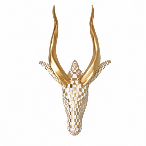 Geometric mosaic antelope head - geometric,