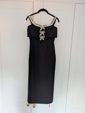 Black Self Portrait Midi Dress