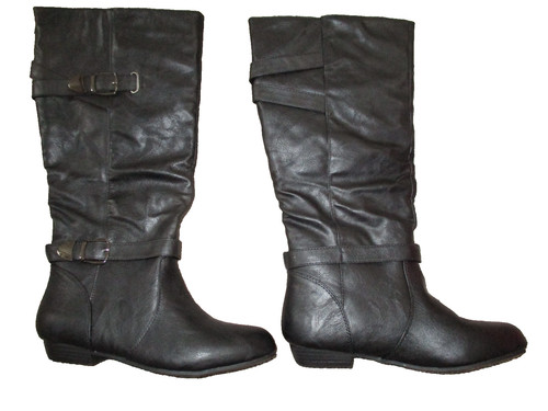 Shoezone black faux leather