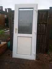 Used Upvc Back Door White With