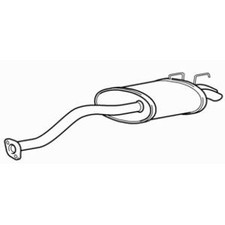 Rear exhaust silencer - rear, box
