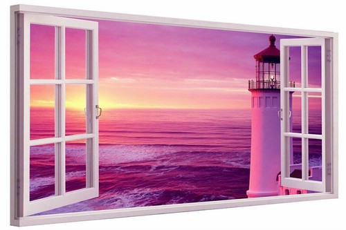 Lighthouse sunset window - lighthouse,