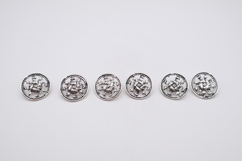 Antique silver set six - antique,