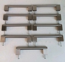 9x Brushed Aluminium Kitchen Draw Door Handles BU