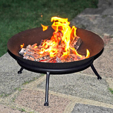 Cast Iron Fire Pit Bowl Black