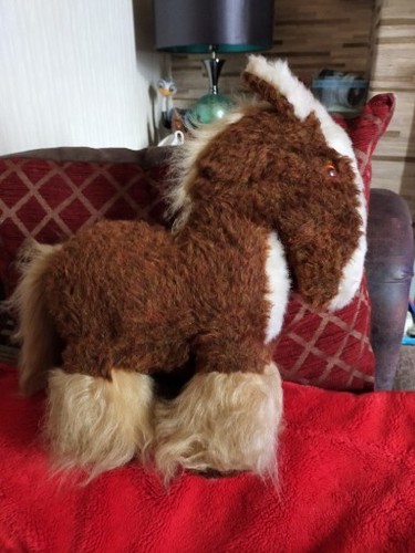 Vintage plush shire horse - plush,