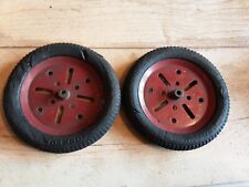 Meccano 2 X #142b DUNLOP 1934-44 tyre on 3" pulley hardened Some Wear