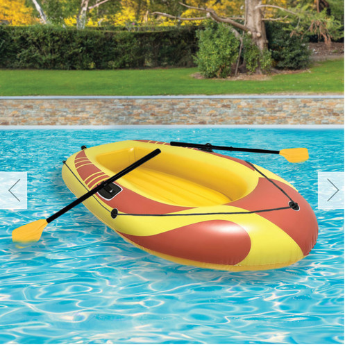 Inflatable boat with - inflatable, oars