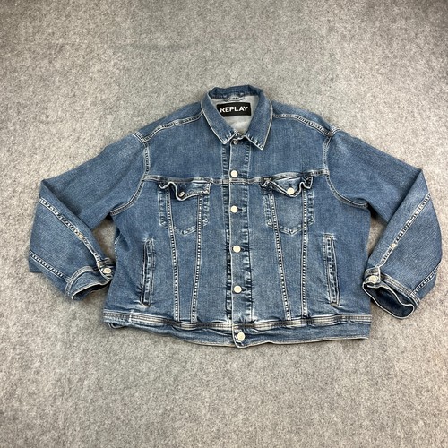 Replay mens denim jacket large - denim,